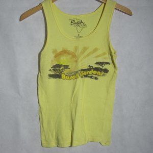 Bush Garden Yellow Logo Tank Top Slim Fit
